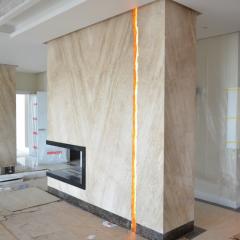 A Diana Reale and Wall Rupture marble fireplace