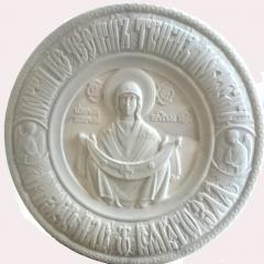 Икона из мрамора "Покрова Божьей матери"