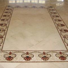  Мраморный пол с мозаичным декором